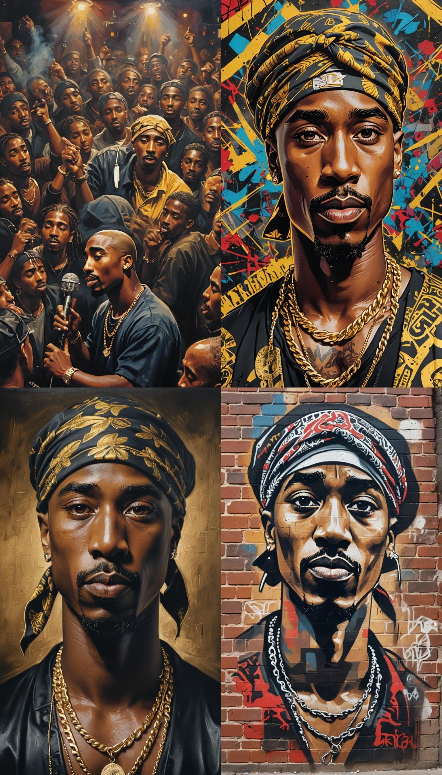 AI Generated Portrait of 2Pac