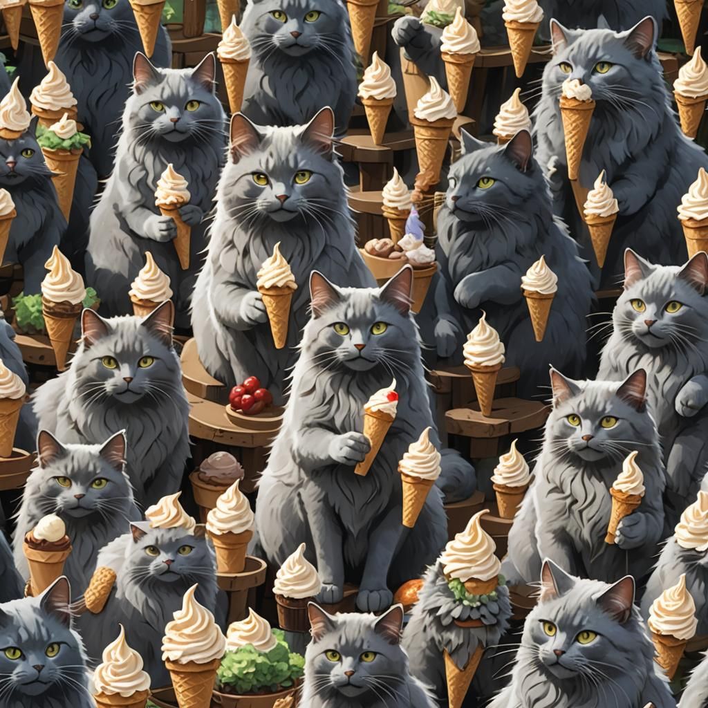 Island Cats and Ice Cream: Studio Ghibli Anime