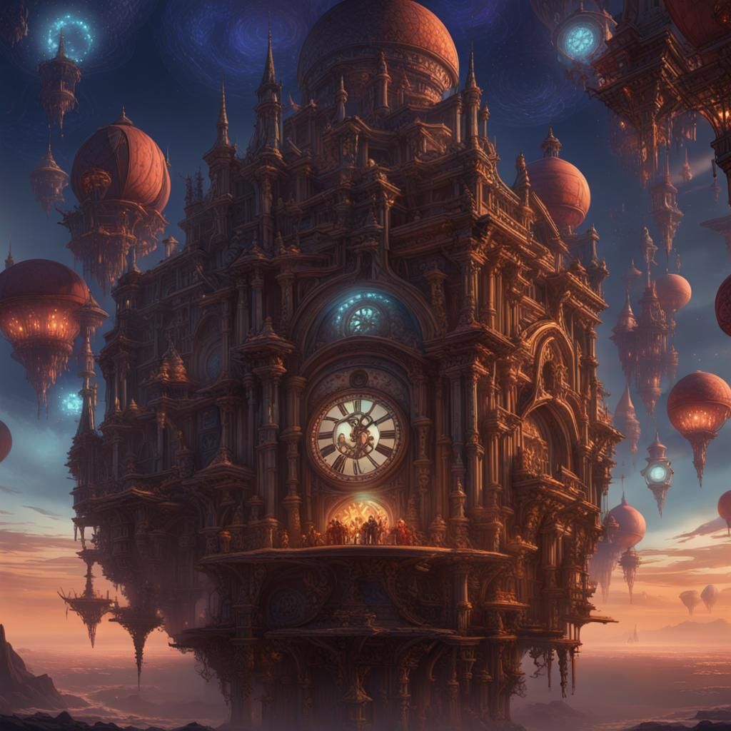 Astral Travelers in Dark Fantasy Style