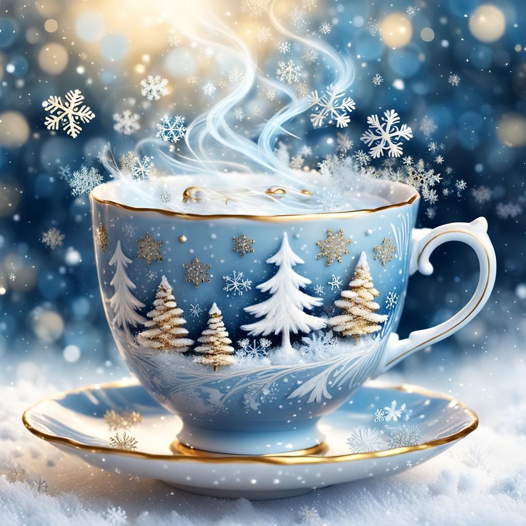 Whimsical Winter Wonderland in Fine China