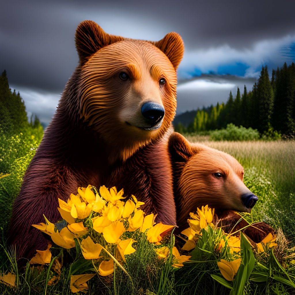 Seasonal Bears: A Hyperrealistic Depiction of the Seasons