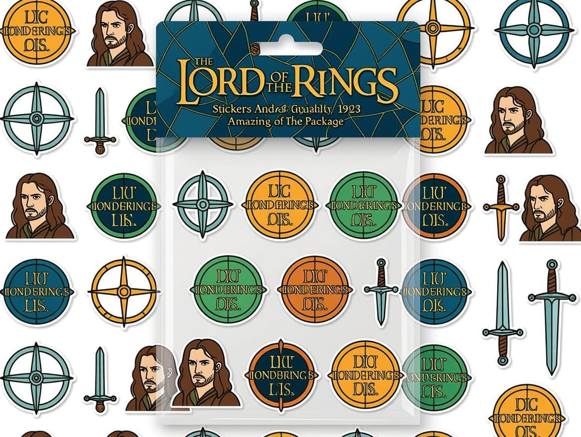 Middle Earth Sticker Pack in Clear Plastic Package