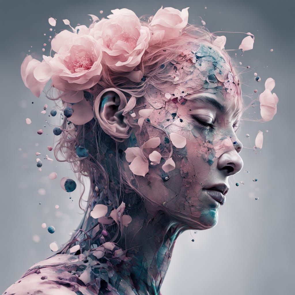 Pale Pink Claymation Flowers in Nucleotidescape