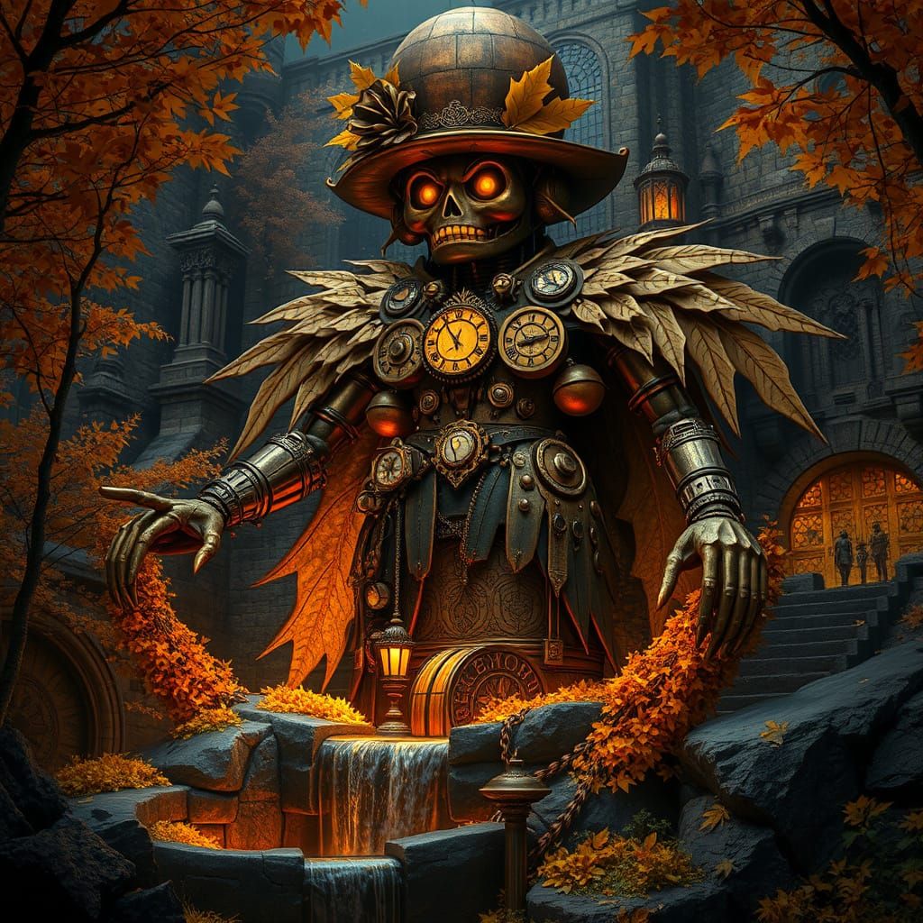 Clockwork Scarecrow Guards Hidden Steampunk Fairy Tale Lair