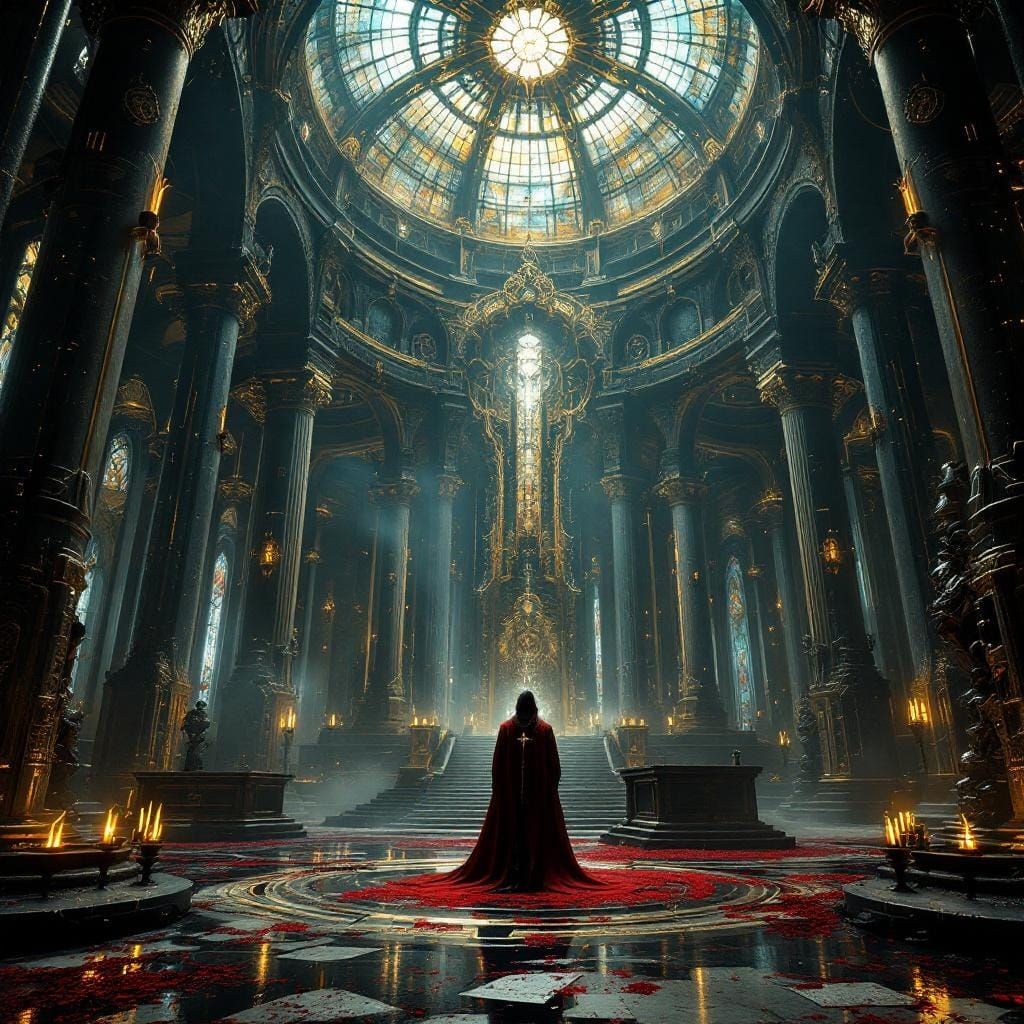 Biomechanical Archbishop in Cathedral of Circuitry and Bone