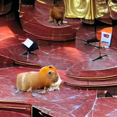Orange Guinea Pig Opera Singer
