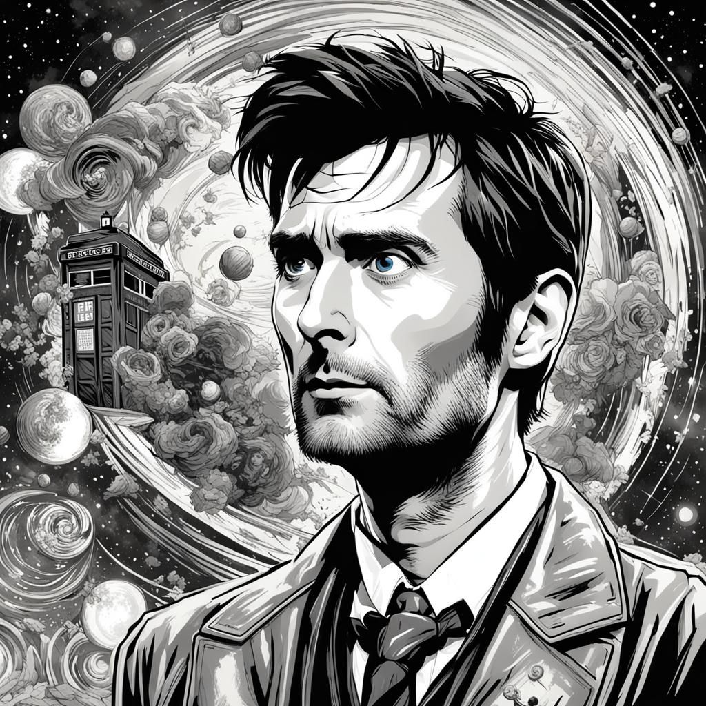 David Tennant as Doctor Who: Comic Book Art