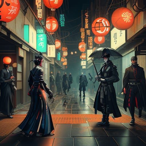 Ukiyo-e in Clockwork Orange and Dystopian world. Melting A C...