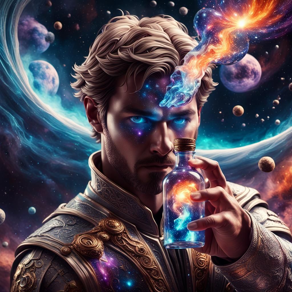 Ethereal Space in a Bottle: Cinematic Digital Art