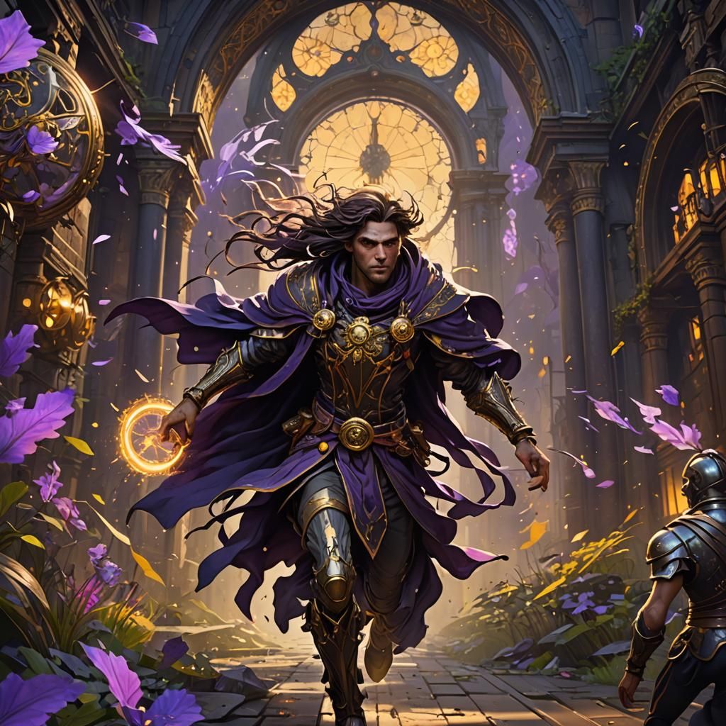 Dynamic Figure Running: Dark Fantasy Concept Art