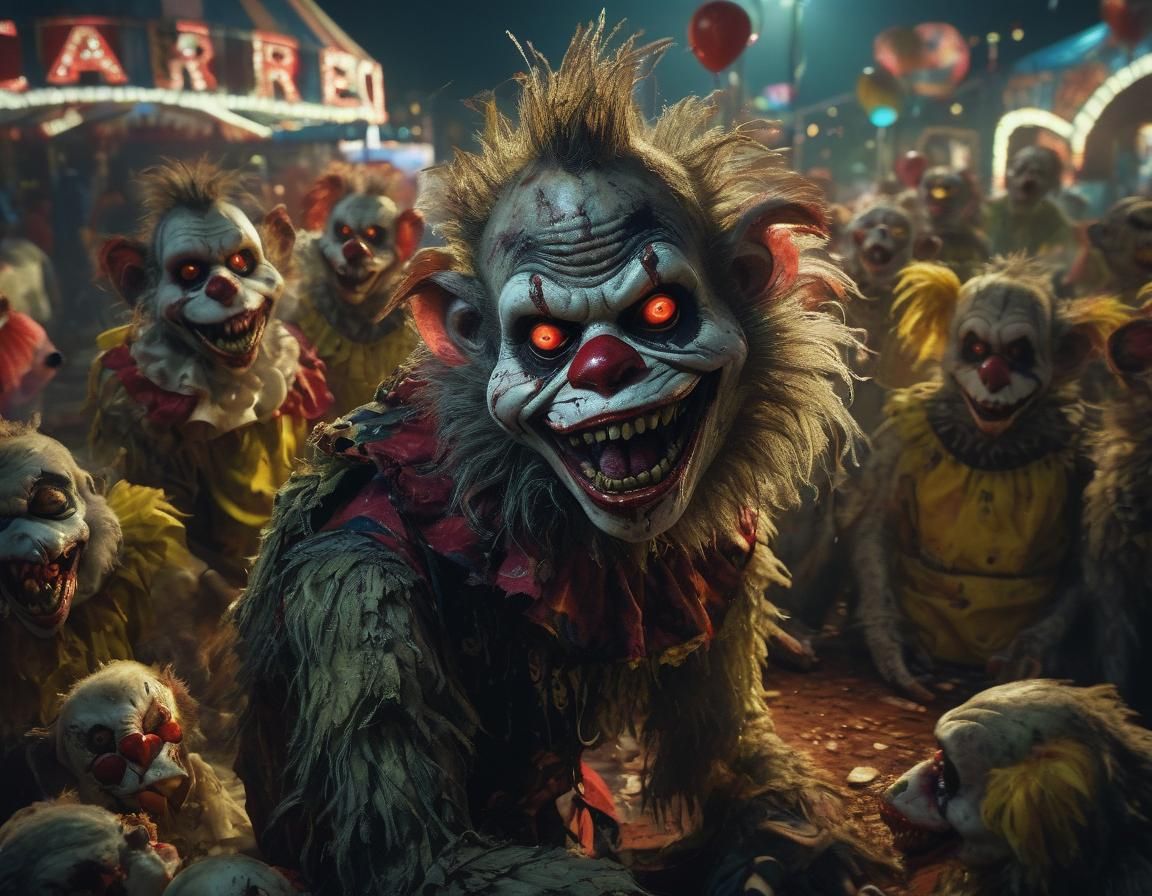 Zombie Hybrid Creature in Abandoned Carnival