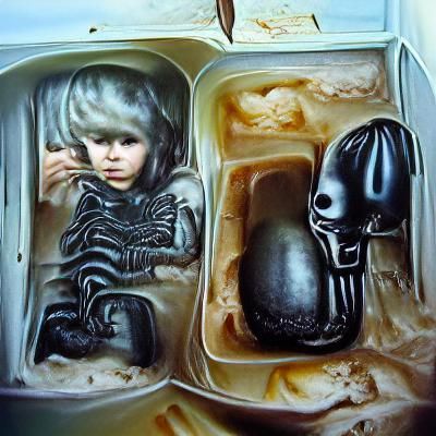 Disturbing Child in a Box, Biomechanical Art