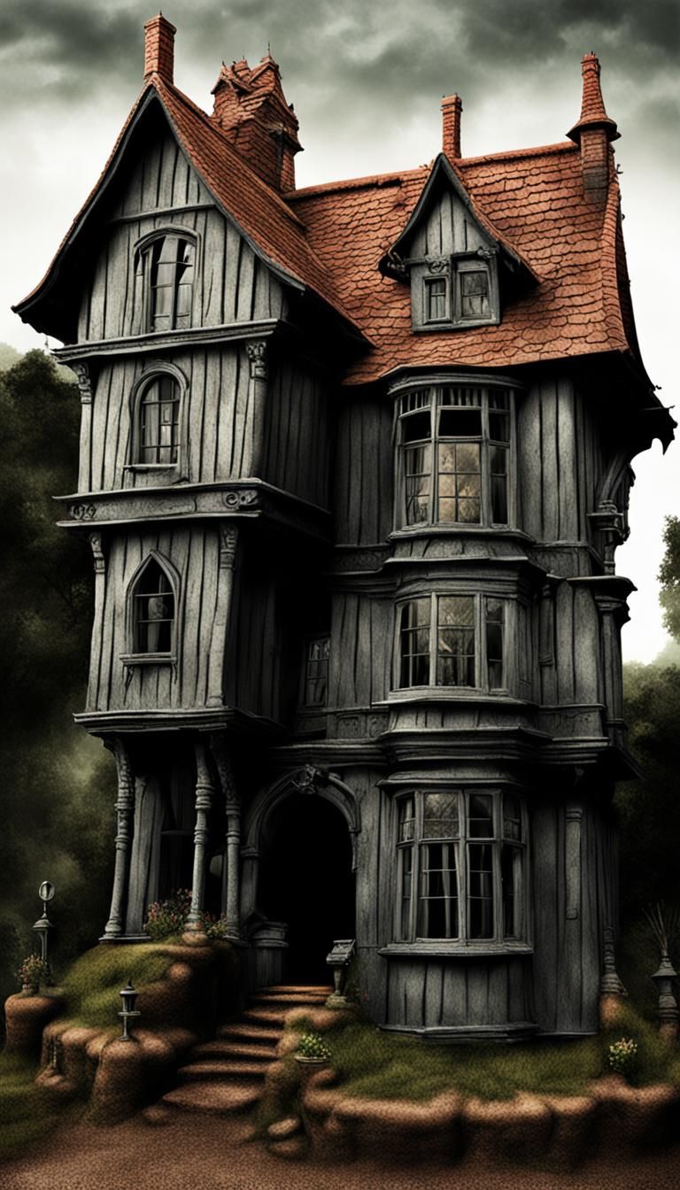 Haunted Weasley House in Tim Burton Style