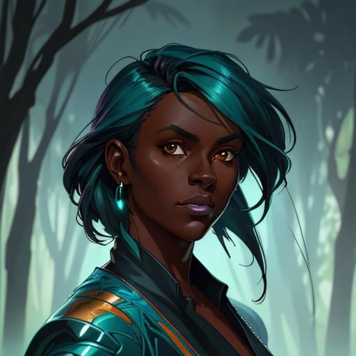 Australian Woman in Teal: Hyperdetailed Digital Portrait