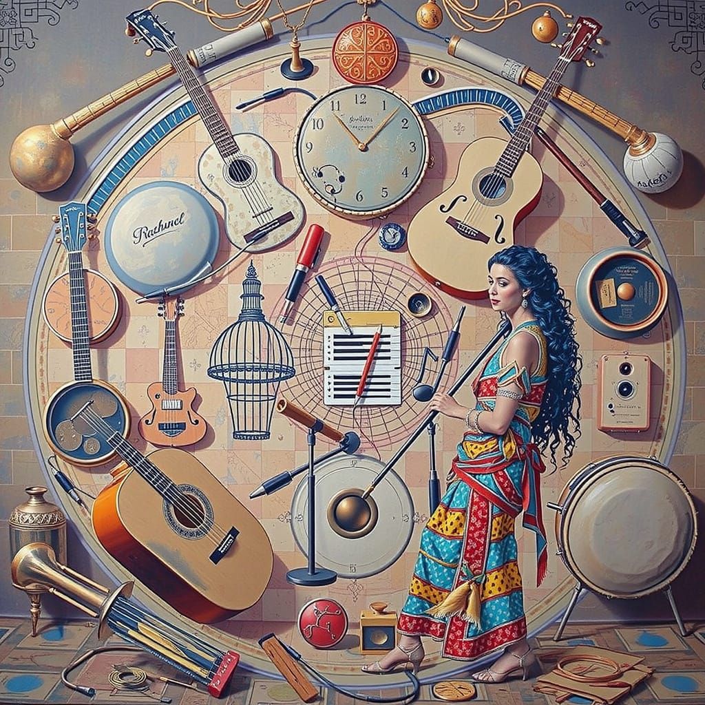 Exquisite Beauty in Enigmatic Scene with Unknown Musical Ins...