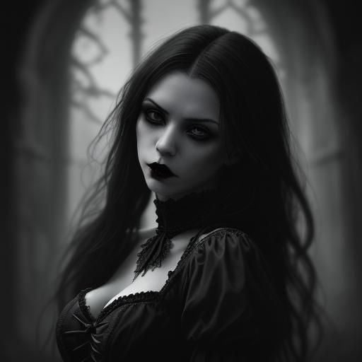 Beautiful gothic powerful vampire