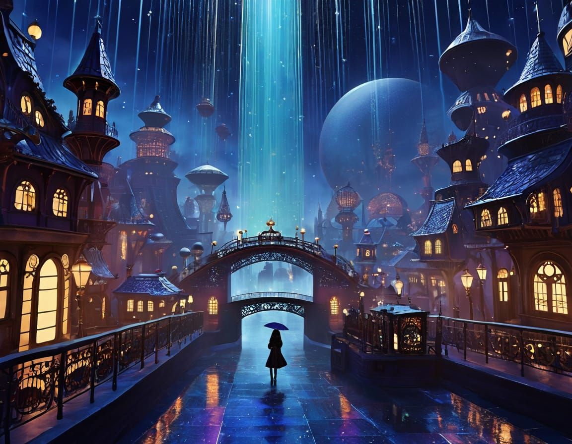 Cityscape Portrait in Anna Sui Style