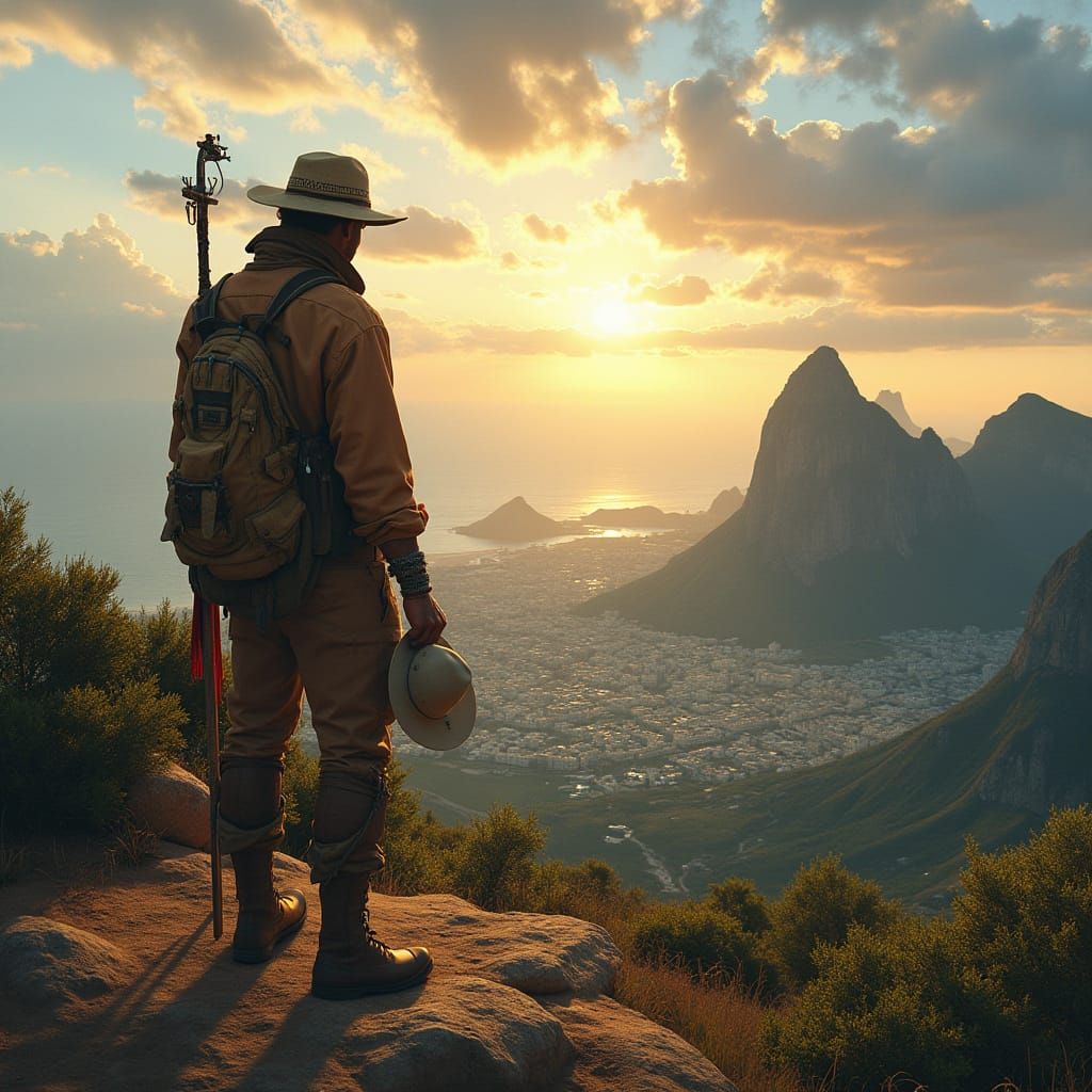 African Odyssey: Geologist and Warrior Gaze Upon Cape Town