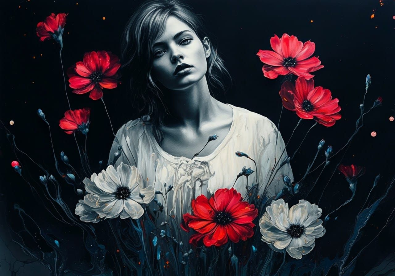 Liquified Acrylic Word Art: Gaslighting with Flowers