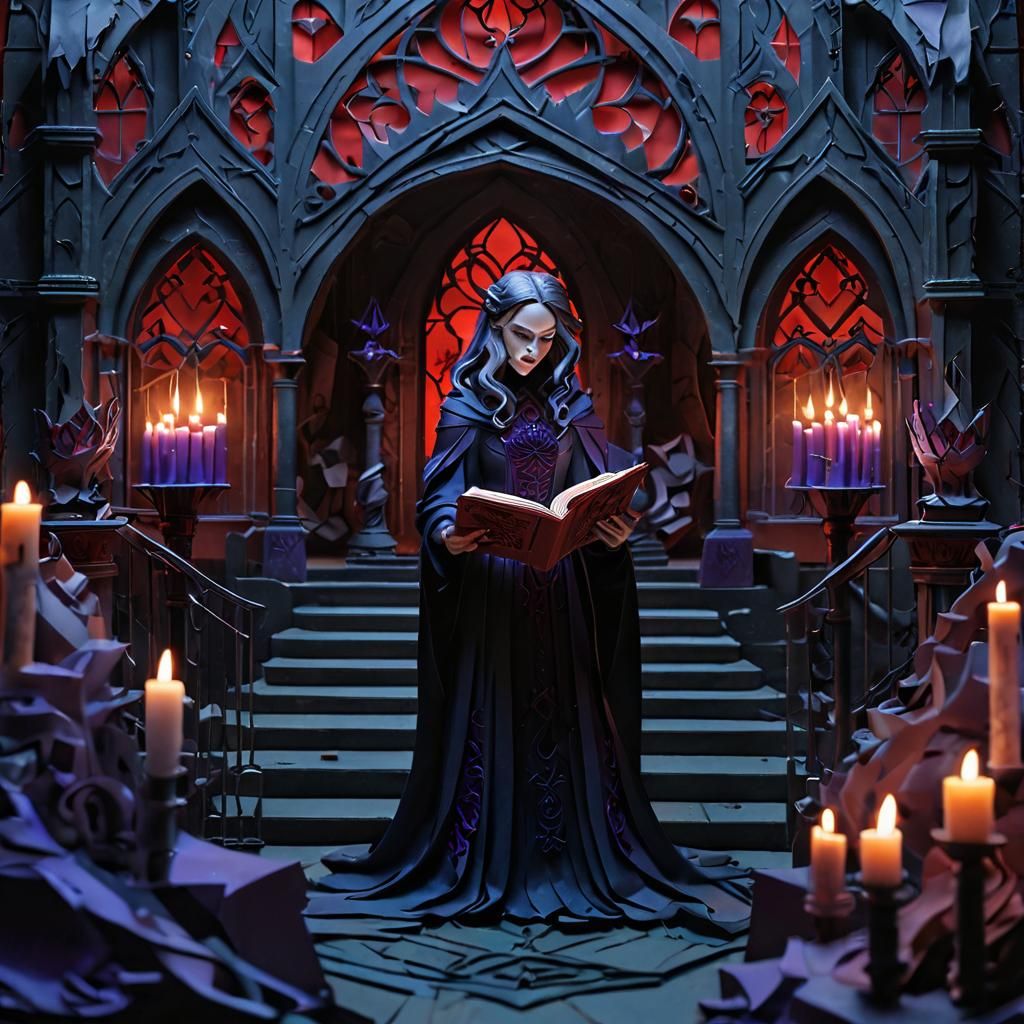 Agatha Harkness Reading Darkhold with Wanda: Dark Fantasy