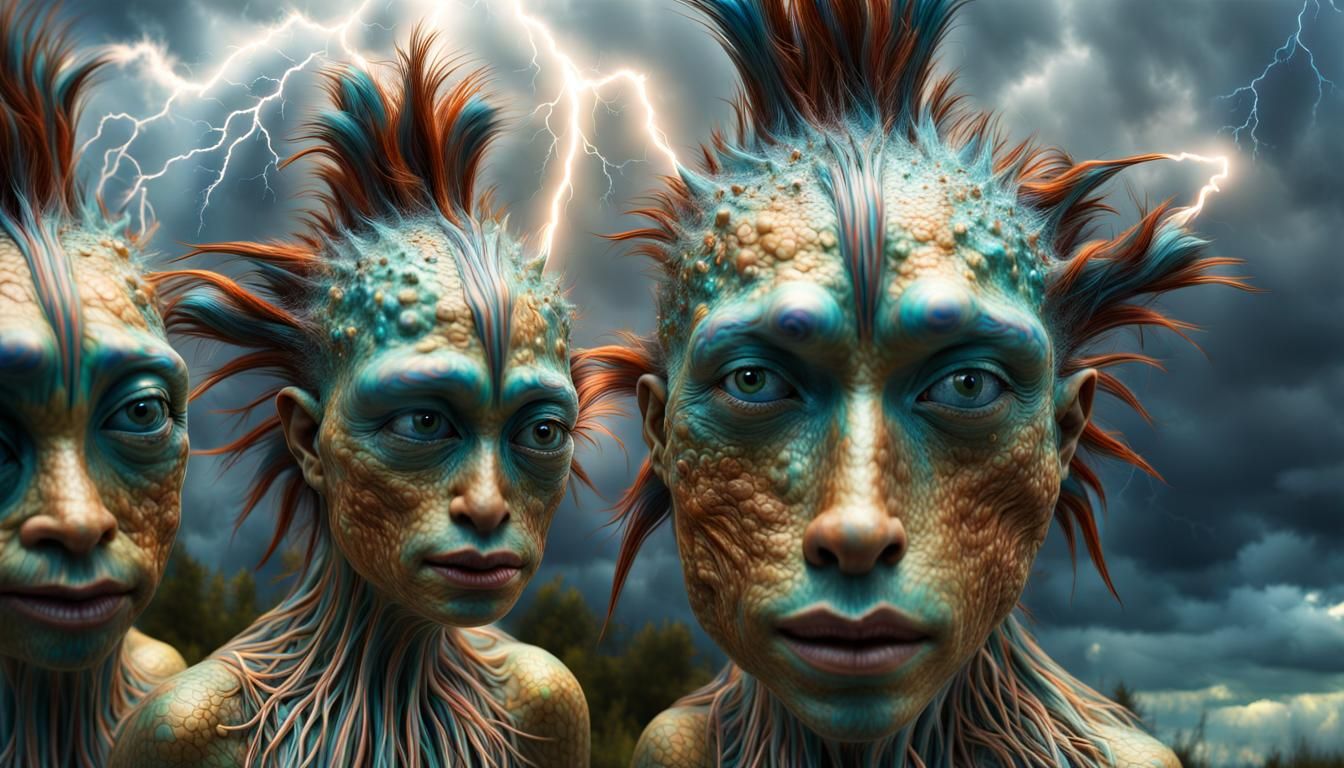 Exotic Alien Creatures in Surreal Professional Photo