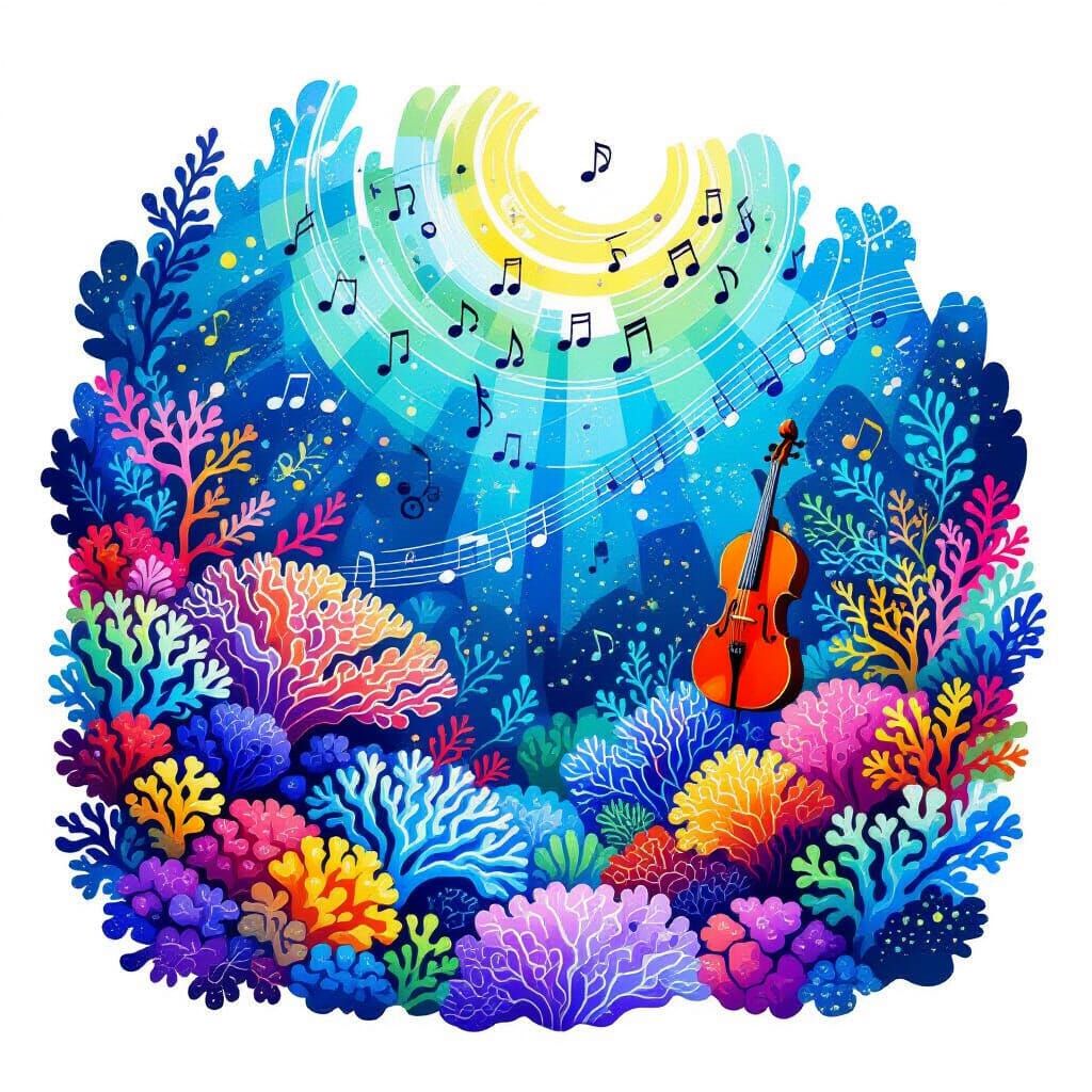 Bioluminescent Coral Reef: Abstract Musical Composition