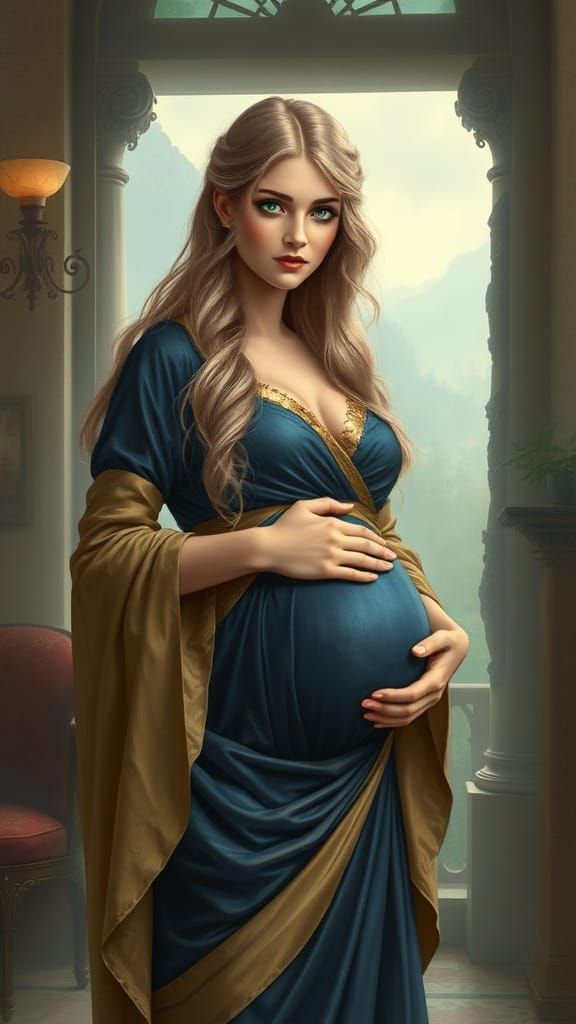 Ancient Roman Goddess in Ethereal Fantasy Style