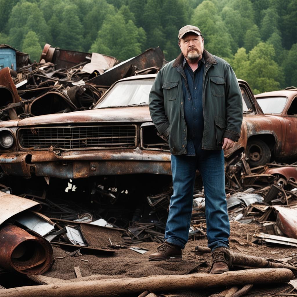 Bobby Singer in Junkyard Scene