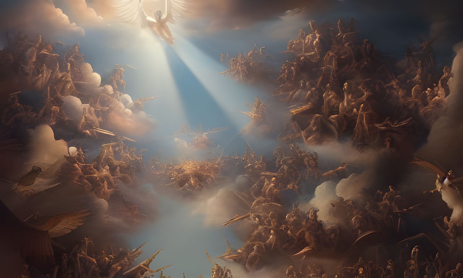 Angelic Army in Heaven: A Renaissance Painting