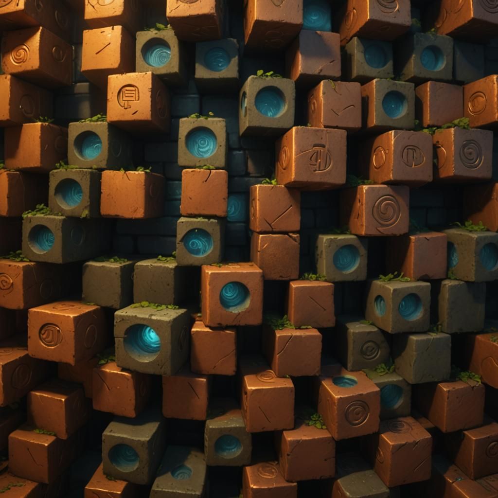 Mystical Copper Bricks in Abandoned Alleyway