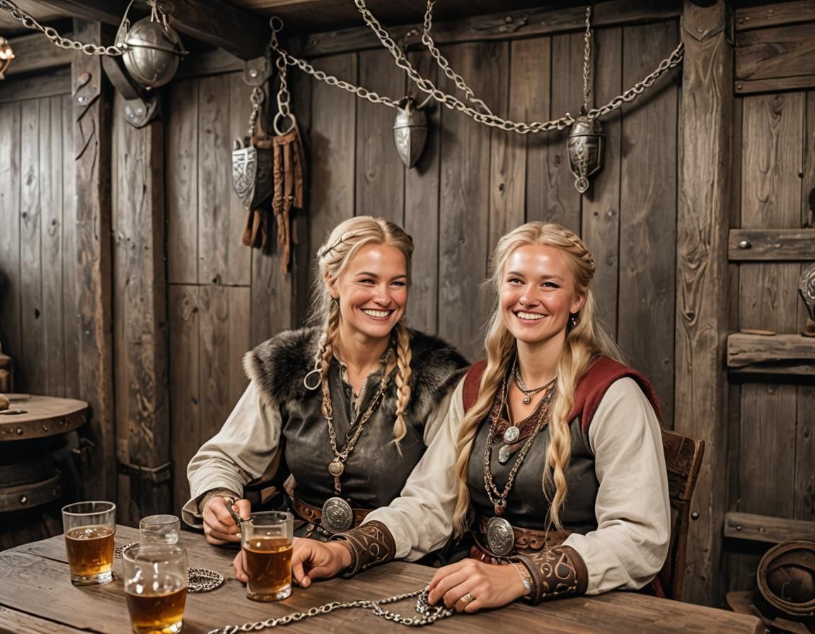 Viking Goddess Seated in Grand Hall