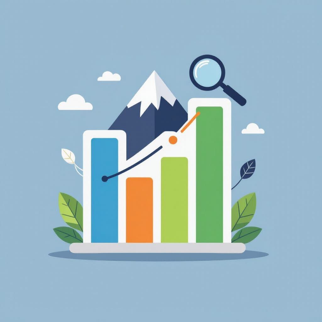 Minimalist Bar Chart Infographic Icon