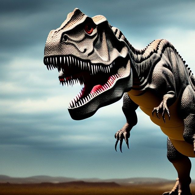 Majestic Dinosaur Roams Ancient Landscape