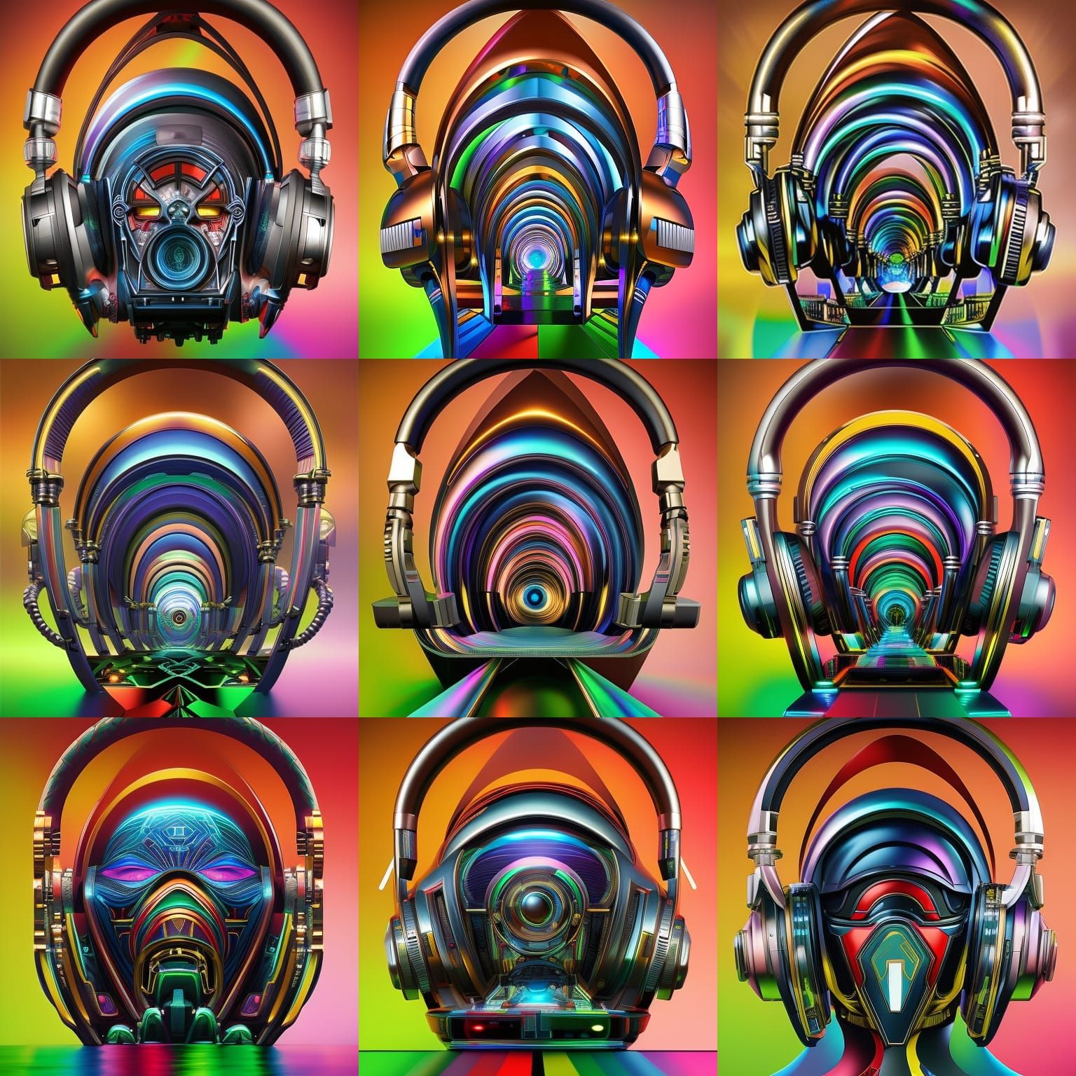 Technocore Entrance to Hell in Surrealist Digital Art