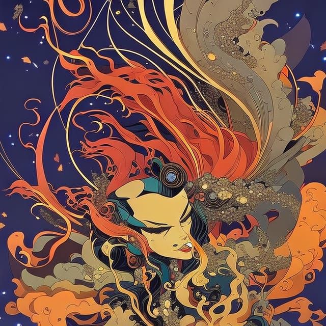 Surreal Queen Portrait in Dark Fantasy Style