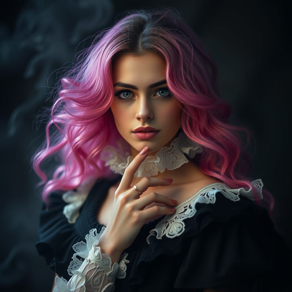 "A storm wrapped in velvet and curls."