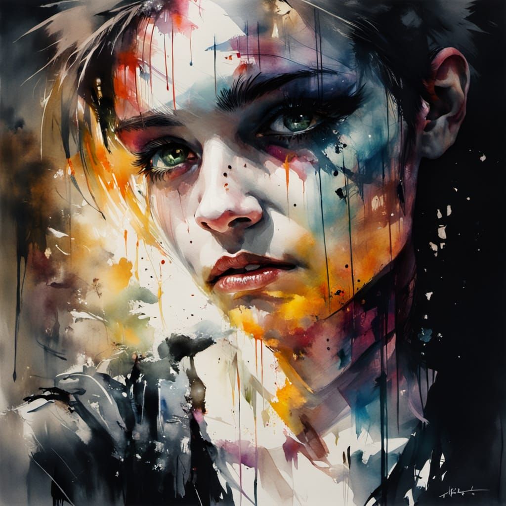 Ethereal Punk in a Bustling Shopping Mall