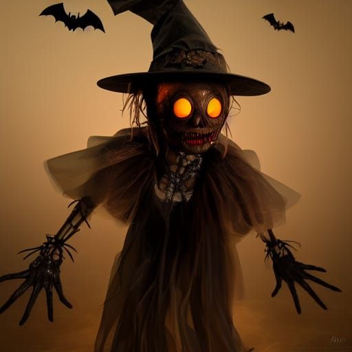 Lady Scarecrow Goes to the Halloween Dance