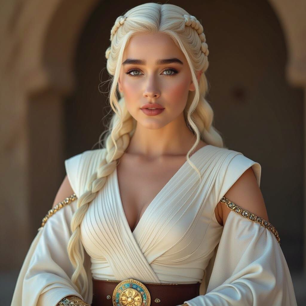 Daenerys Targaryen as Princess Leia Portrait