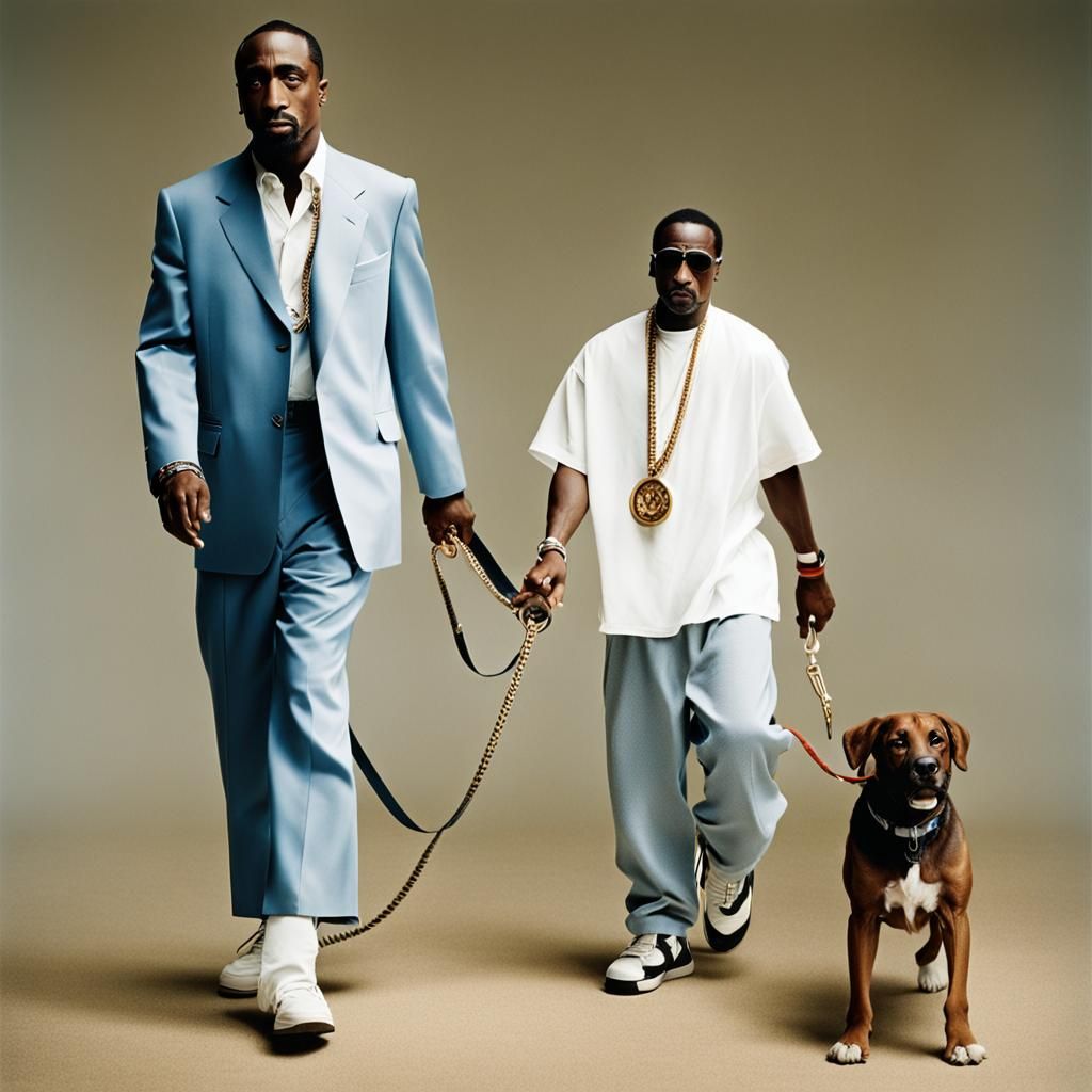 Tupac Walks P. Diddy: Professional Studio Portrait