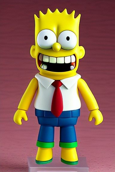 Spongebob as Bart Simpson Anime Nendoroid Figurine