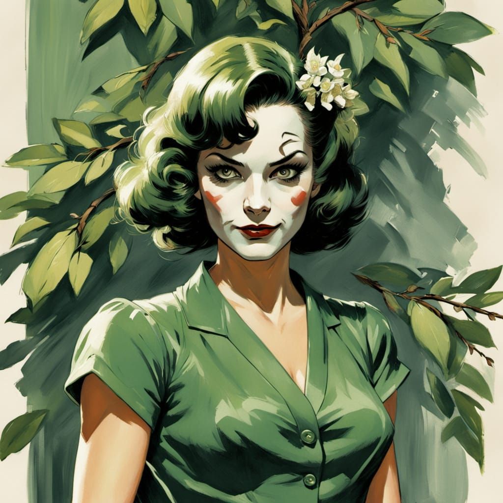 Rule 63 Joker as Librarian in Alla Prima Oil