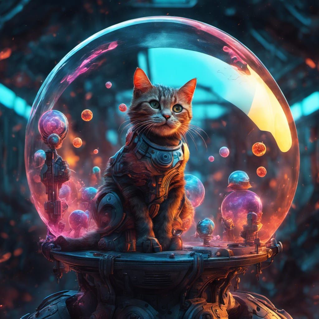 Android Cat Army: Bubble Head Concept Art