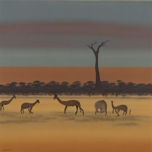 Giraffe in Business Suit Doing Kangaroo Work