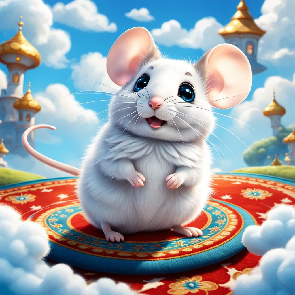 Chibi Mouse on Magic Carpet Adventure
