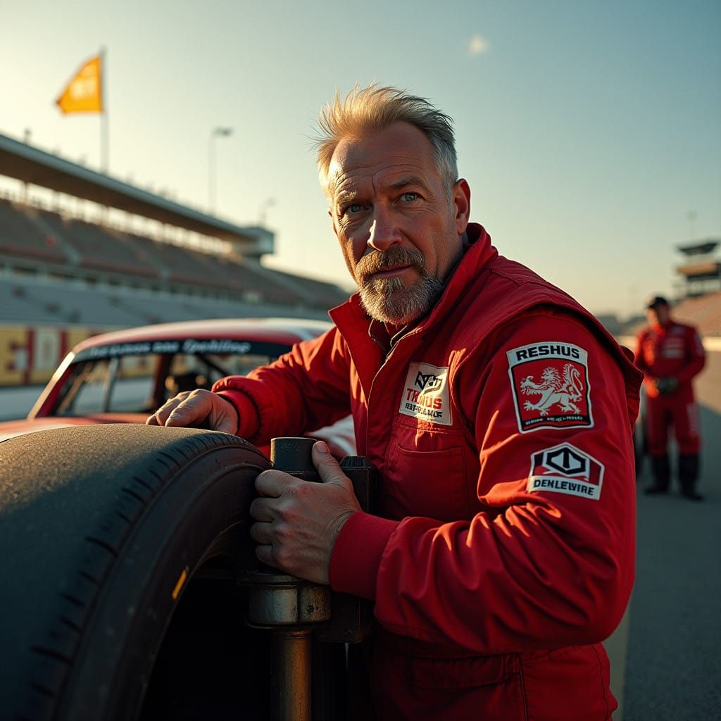 The Everyday Santa in Rugged NASCAR Gear