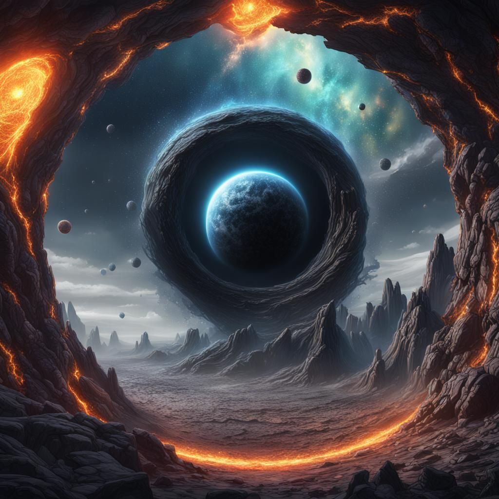 Black Hole Singularity in Detailed Matte Painting
