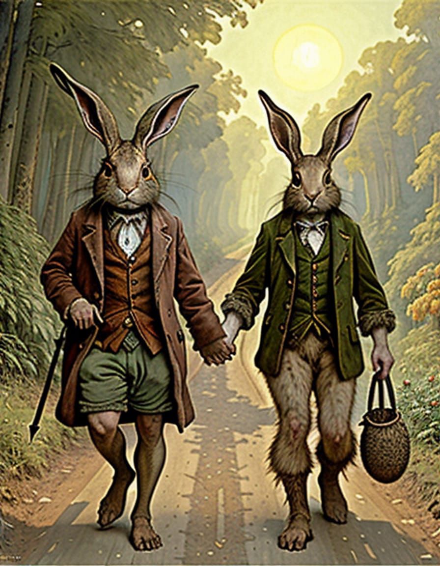 Oscar Wilde (the one with shаved legs) and his friend Alfred Douglas go to the Bois de Boulogne for a picnic