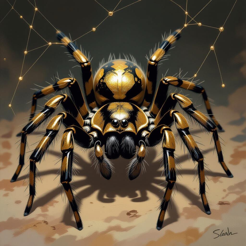 Wolf Spider and Golden Orb Weaver Fusion