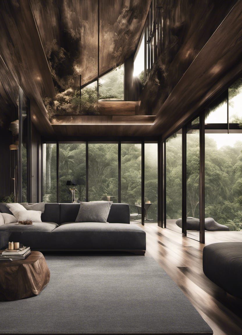 Black Wooden House in Thailand: Hyperrealistic Photography